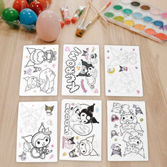 Kuromi-Themed Kids Coloring Book Set – 6 Sheets & 6 Markers