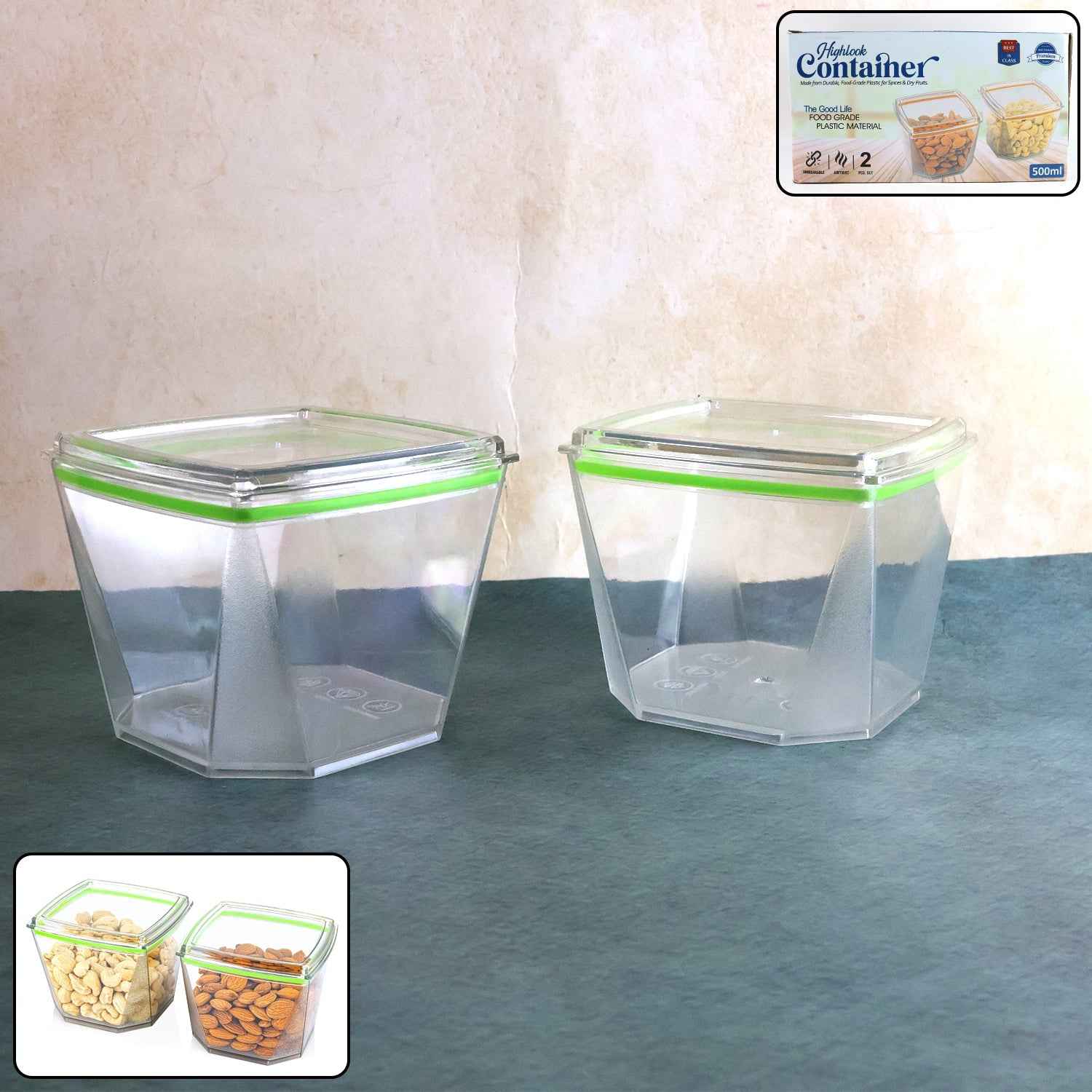 500ml Leak-Proof Food Storage Container Set – Durable & Airtight