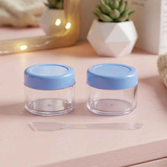 Plastic Cosmetic Jar Set Ð Refillable Travel Containers for Creams