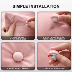 Soft Duvet Button Clip – No-Sew Secure Comforter & Curtain Holder