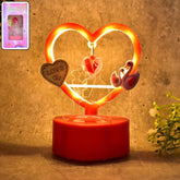Heart-Shaped Decorative Love Showpiece – Romantic LED Table Décor