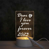 LED Acrylic Message Board Night Lamp – USB Powered Decorative Light