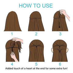 Heart-Shaped Hairpin Set – Stylish Black Clips for All Hair Types