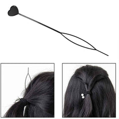 Heart-Shaped Hairpin Set – Stylish Black Clips for All Hair Types