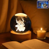 Radha Krishna 3D Crystal Ball Lamp – Divine Home Decor |