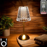 Crystal Table Lamp – Elegant Shade with USB Charging