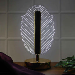 Leaf Shape Crystal Table Lamp – Elegant USB Charging LED Light