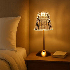 Crystal Table Lamp – Elegant Shade with USB Charging