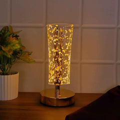 Crystal LED Table Lamp – Elegant Golden Decorative Lighting