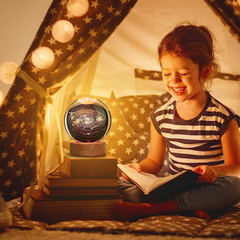 3D Crystal Ball Night Lamp – Elegant USB LED Light with Wooden Base