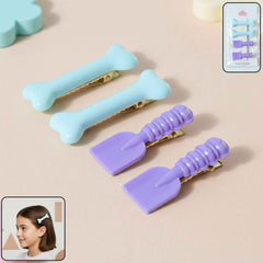Cartoon Hair Clip Set – Cute & Lightweight 4-Piece for Kids