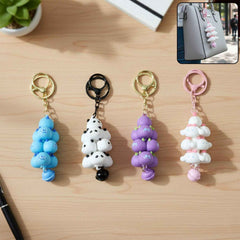 Cloud Keychain with Bell – Cute Cartoon Accessory