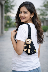 Teddy bear Plush Cross bag - Black