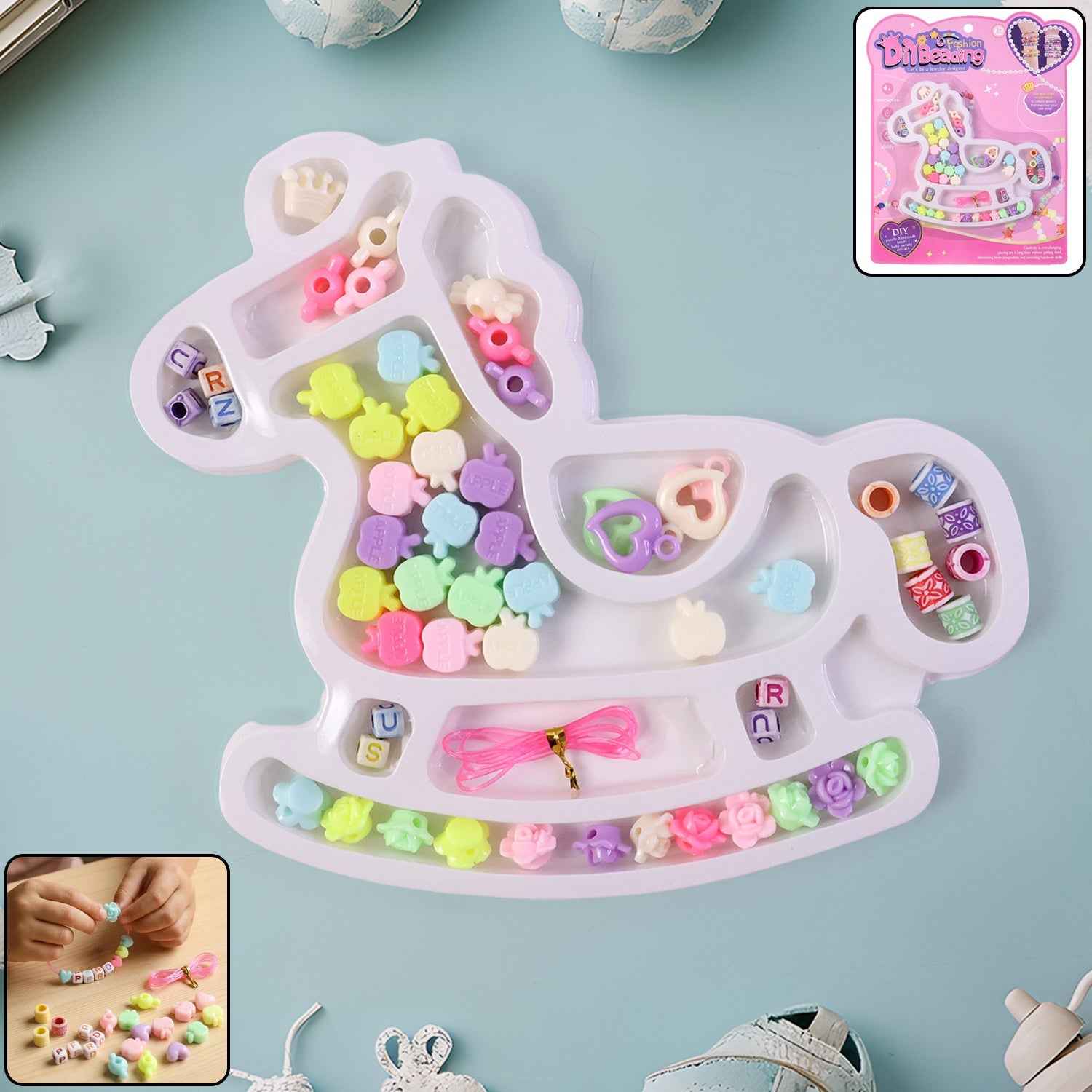 DIY Kids Beads Jewellery Making Kit – Creative Craft Set