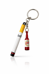 Trending Cigarette Beer bottle keychain