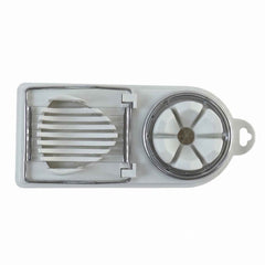 2 in 1 Stainless Steel Egg Cutter Slicer and Wedger for Boiled Eggs (1 Pc)