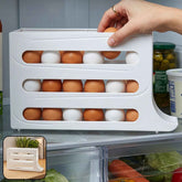Plastic Egg Storage Organizer Ð Space-saving fridge tray for neat kitchen organization