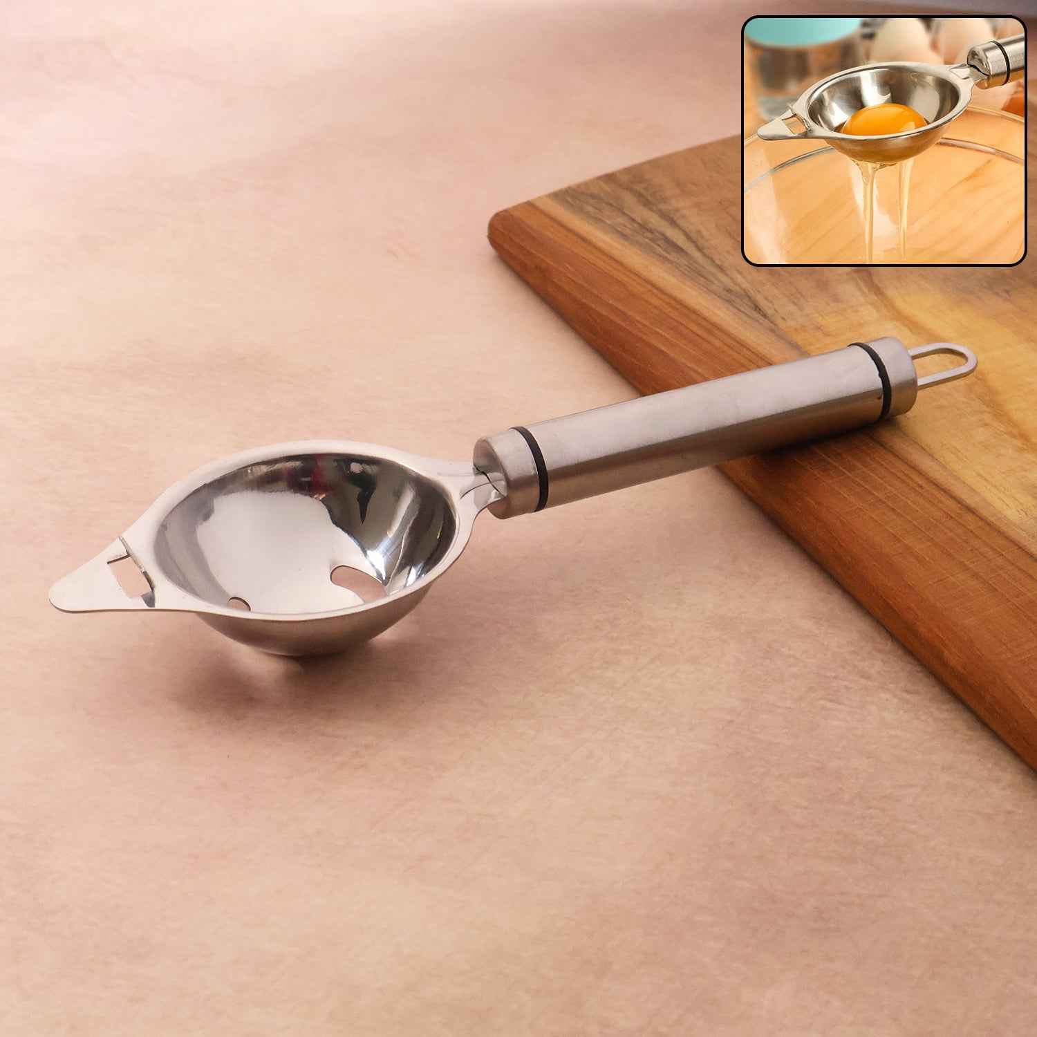 Stainless Steel Egg Separator – Durable Yolk & White Separator
