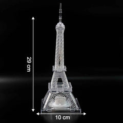 LED Eiffel Tower Decorative Night Light – Multicolor Crystal Lamp