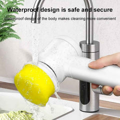 Electric Spin Cleaning Brush – 5 Replaceable Heads for Deep Clean
