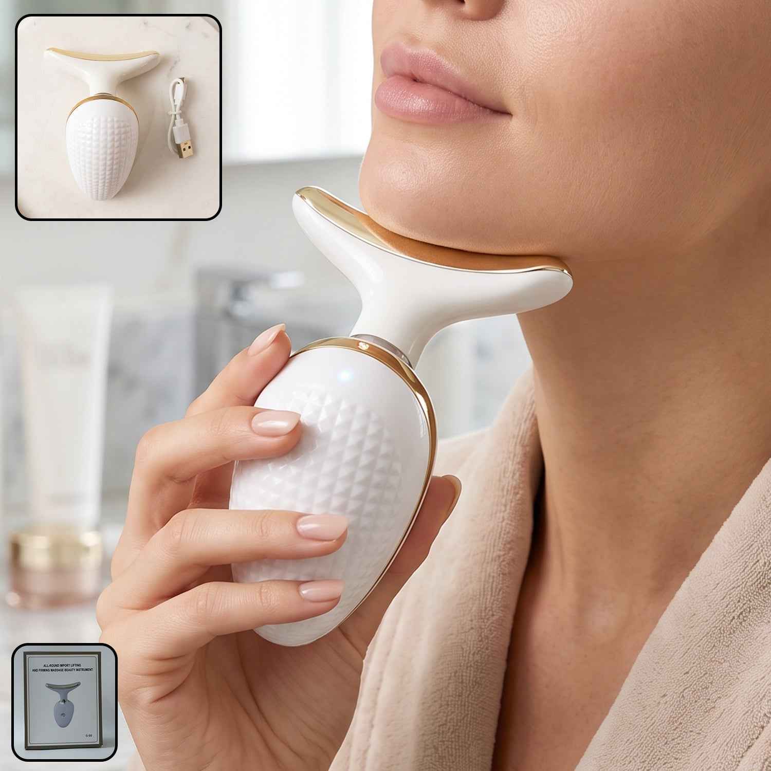 Electric Neck and Face Massager Lifting Firming Skin Care Beauty De...