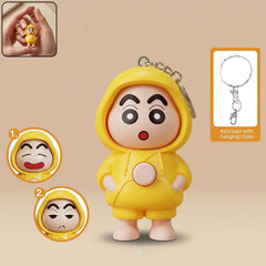 Colorful face-changing doll keychain accessory