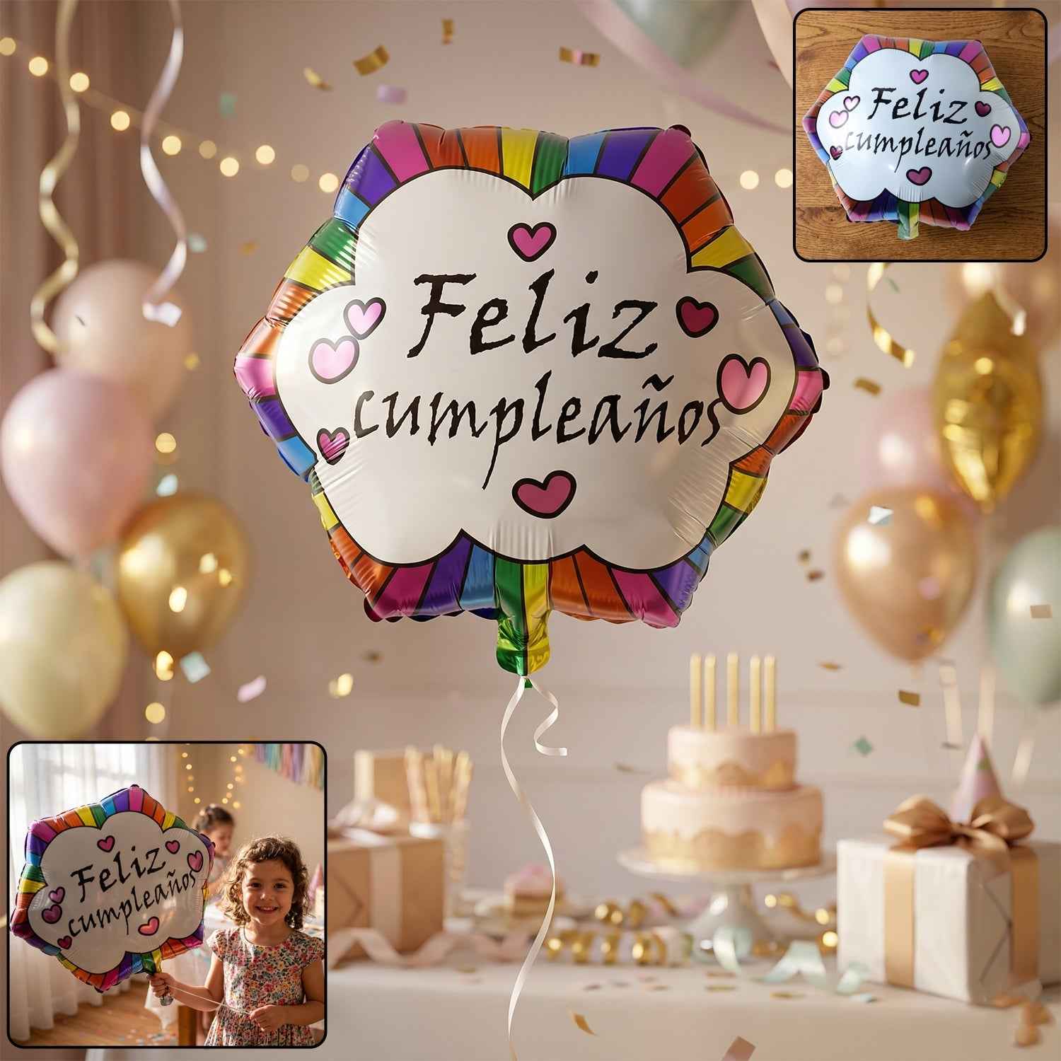 Feliz Cumpleanos Foil Balloon Ð Vibrant Birthday Decoration