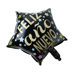 Black Star Feliz Ano Nuevo Foil Balloon Ð Bright Festive Decor