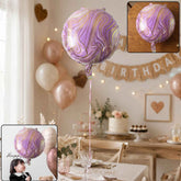 Round Marble Foil Balloon Ð Bright Party Decoration 15cm