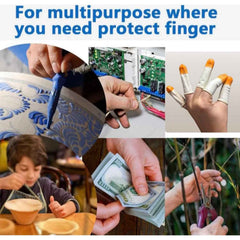 Silicone Finger Protector Caps, Reusable Anti Slip Fingertip Covers (10 Pcs Set)