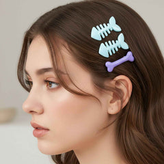 Fishbone Hair Clip Set – Cute & Strong Grip Pack of 4