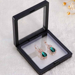 Jewellery Display Box – Transparent Floating Frame Organizer 9x9 cm