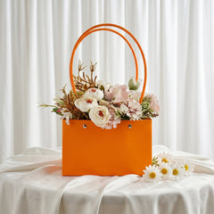 Close-up of flower bag handle detail