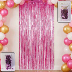 Foil Fringe Curtain – Metallic Shimmer Party Backdrop