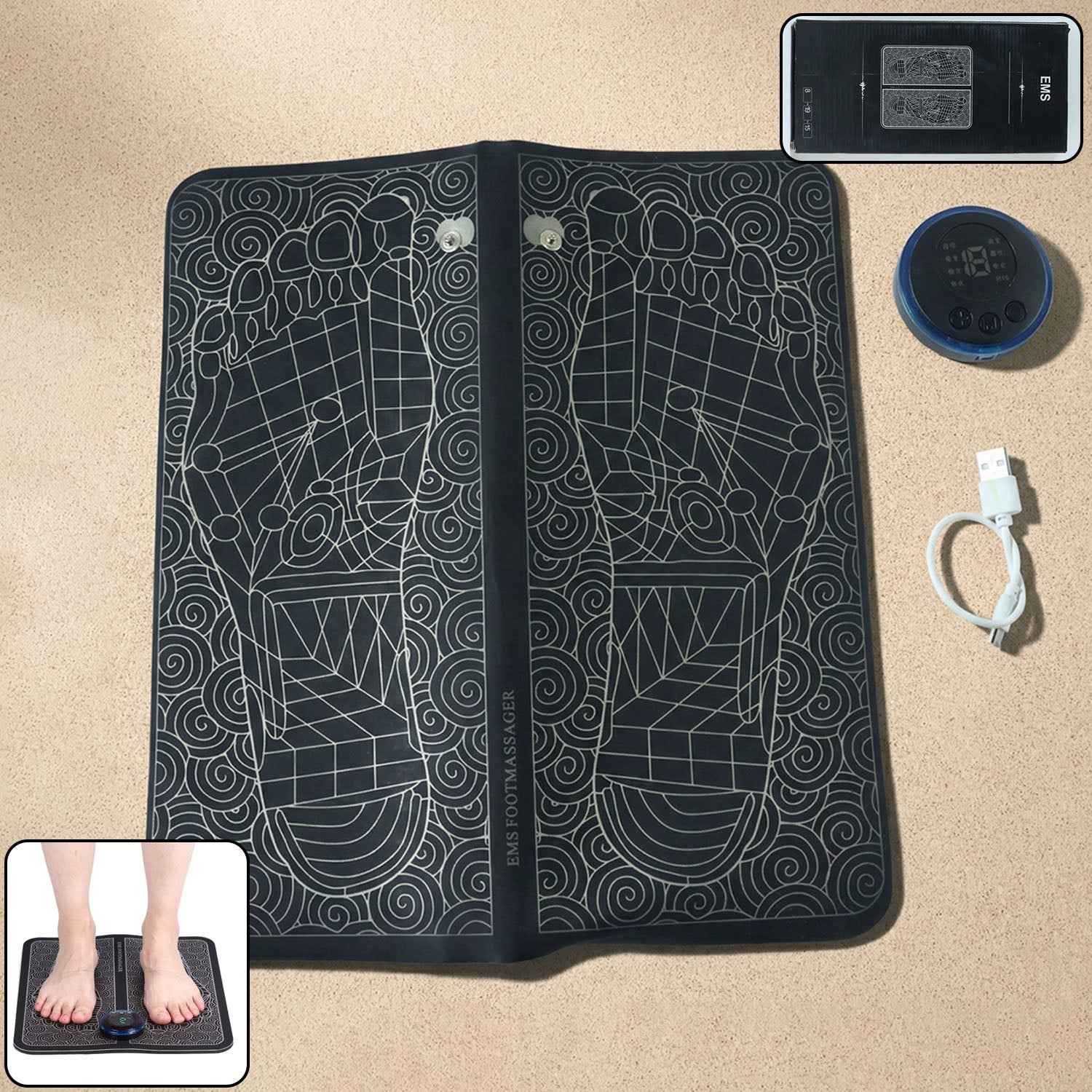 EMS Foot Massage Mat – USB Powered Relaxation & Recovery