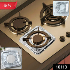 Aluminium Gas Stove Protector Covers – 10 Pc Disposable 23x23 cm