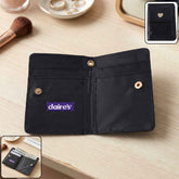Compact Card Holder Wallet – Secure Snap Button Closure