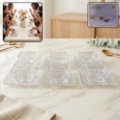 Glassware Serving Set Ð Elegant 12-Piece Snack & Dessert Plate Collection