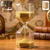 Elegant 4-Minute Glass Sand Timer for Desk & Decor