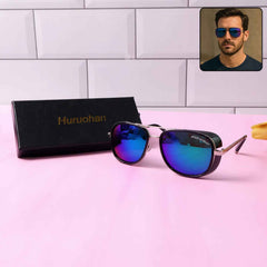 Polarized Aviator Sunglasses – Blue Mirror Lenses with UV Protection