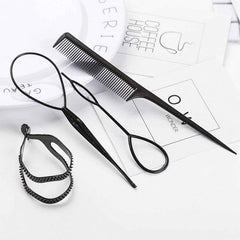 Multi Purpose 4 in 1 Hair Styling Tool Kit – Easy DIY Hairstyles