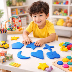 Kids Learning Shape Puzzle Toy Ð 6 Piece Educational Blocks for Toddlers