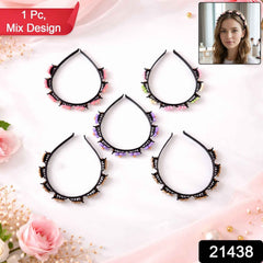 Floral Beaded Hairband – Stylish Floral Hair Accessory for Women & Girls