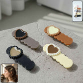 Heart Shape Hair Clips Set – Stylish Lightweight Snap Clips (4 Pc)