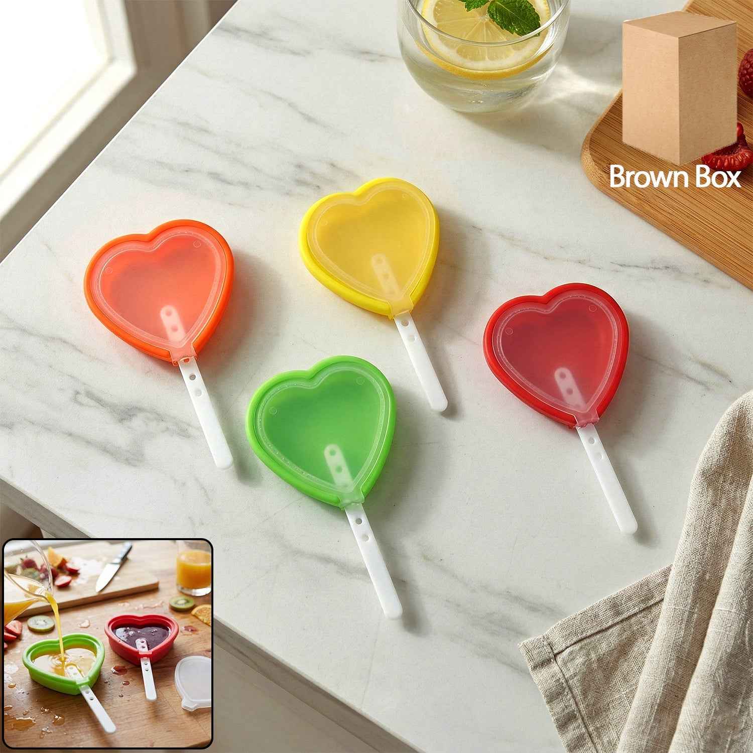 Heart Shape Silicone Popsicle Mold – Reusable & Fun Frozen Treats