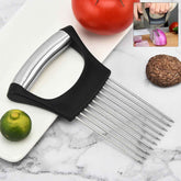 Onion Cutter – Stainless Steel Precision Slicer with Safe Grip