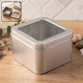 Storage Tin Box – Durable, Clear-Window with Secure Lid for Small Items