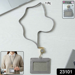 ID Card Holder with Adjustable Neck Strap – Durable & Professional
