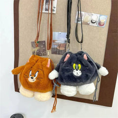 Tom n Jerry Tom Plush sling bag
