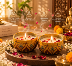 Diwali Specials - (Pack of 2) Jar candle with Vanilla Fragrance
